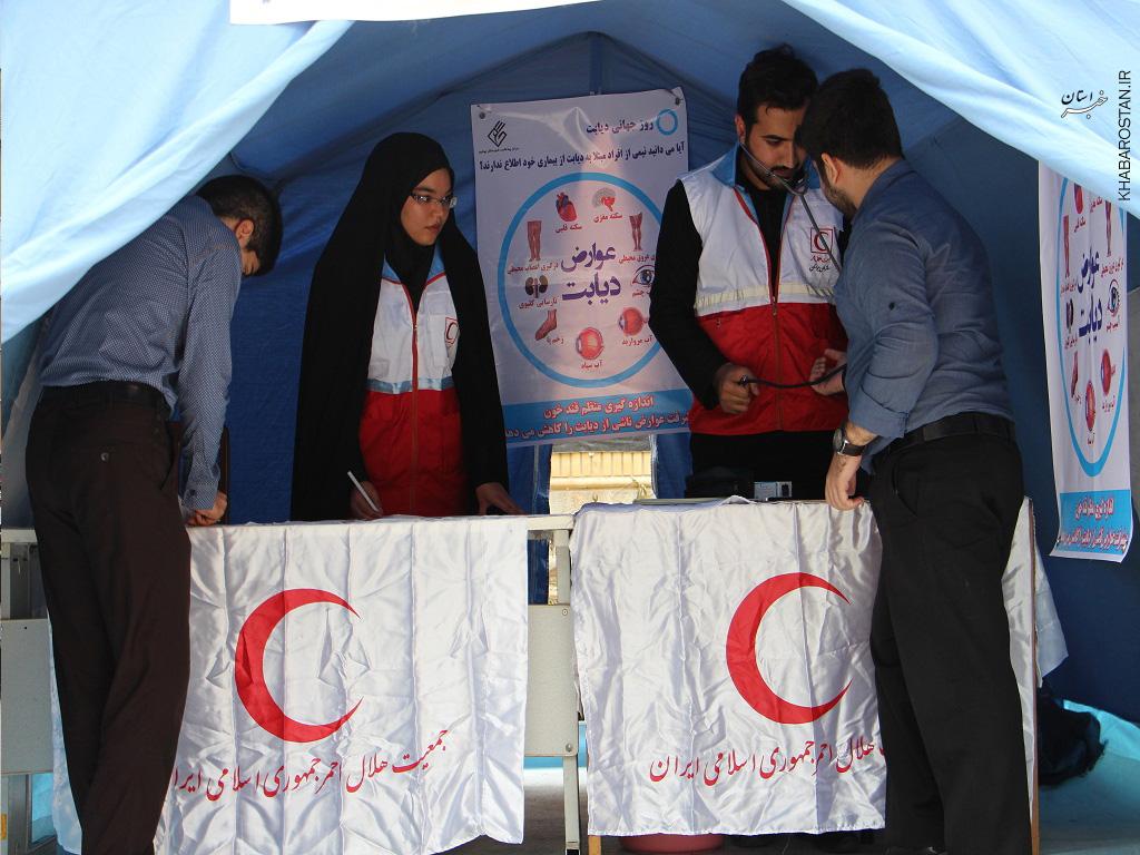 برپایی ایستگاه سنجش سلامتی به مناسبت هفته دیابت در دانشگاه پیام نور واحد بوشهر+تصویر