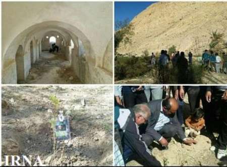 عمارت شیرینه خورموج پاکسازی و نهال کاری شد