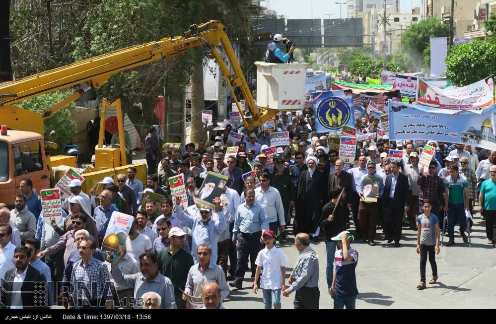 راهپیمایی روز جهانی قدس در شهر بوشهر+عکس