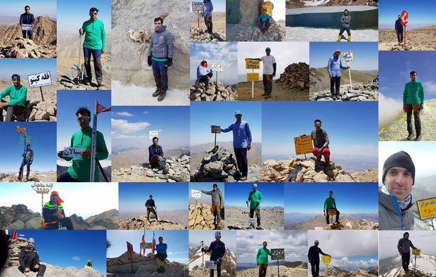 صعود کوهنورد خارگی به ۳۱ قله مرتفع کشور