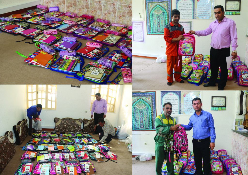 توزیع نوشت افزار برای فرزندان کارگران شهرداری عالیشهر+عکس