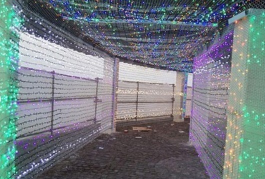 ساخت تونل نوری و ایجاد کوچه چتری برای اولین بار در شهر بوشهر