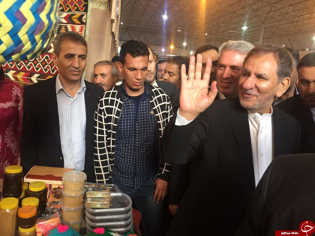 با حضور معاون اول رئیس جمهور نمایشگاه سراسری صنایع دستی بوشهر گشایش یافت+عکس