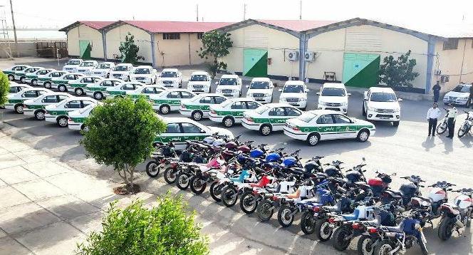 خودرو و موتورسیکلت های جدید به یگان‌های نیروی انتظامی استان اضافه شد+تصویر