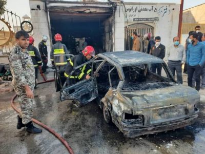 یک کشته در آتش سوزی تعویض روغنی در بوشهر