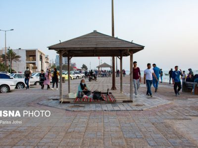 حضور مسافران نوروزی در بوشهر+تصویر