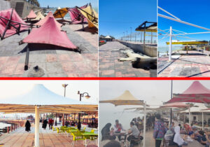 علت تخریب سایه بان کافه‌های ساحل بوشهر چه بود؟