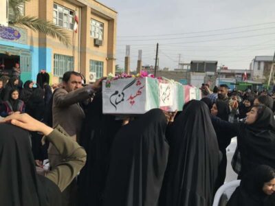 تشییع پیکرهای شهدای گمنام در ۳۰۰ مدرسه استان
