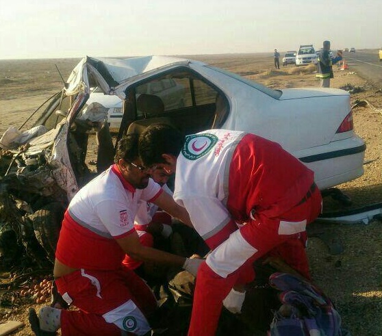 تصادف جان ۲ نفر را در جاده بوشهر- گناوه گرفت