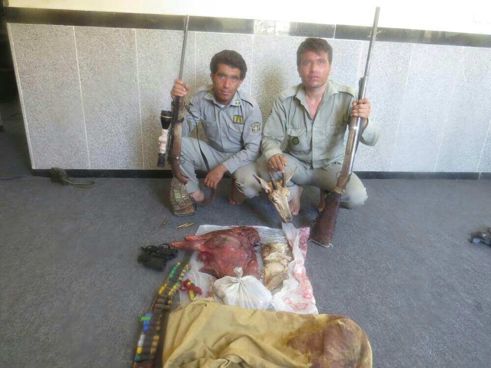 دستگیری دو شکارچی در منطقه شکارممنوع تنگ باهوش