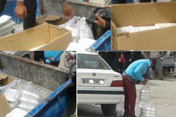 جمع‌آوری غذای گرم غیربهداشتی از دست‌فروشان در گناوه