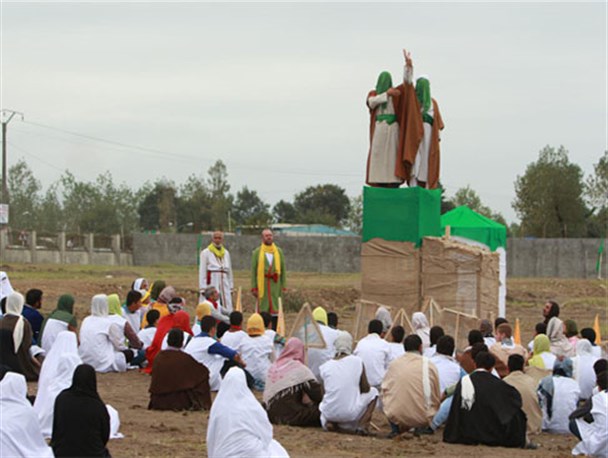 بازسازی واقعه تاریخی غدیر با ۱۰۰ نفر هنرمند در شهرستان دشتی