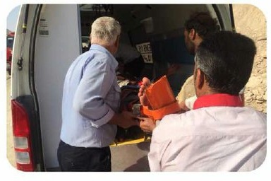 نجات یک مرد پس از سقوط در کوه حرمی جم+عکس