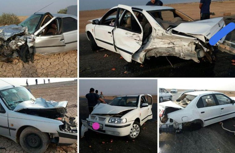 تصادف زنجیره ای در دیلم ۱۰ مصدوم برجای گذاشت+عکس