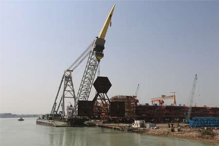 جکت مشعل سکوی ۱۳C پارس جنوبی بارگیری شد