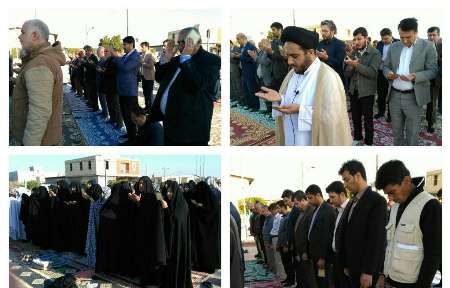 نماز طلب باران در بندرریگ اقامه شد