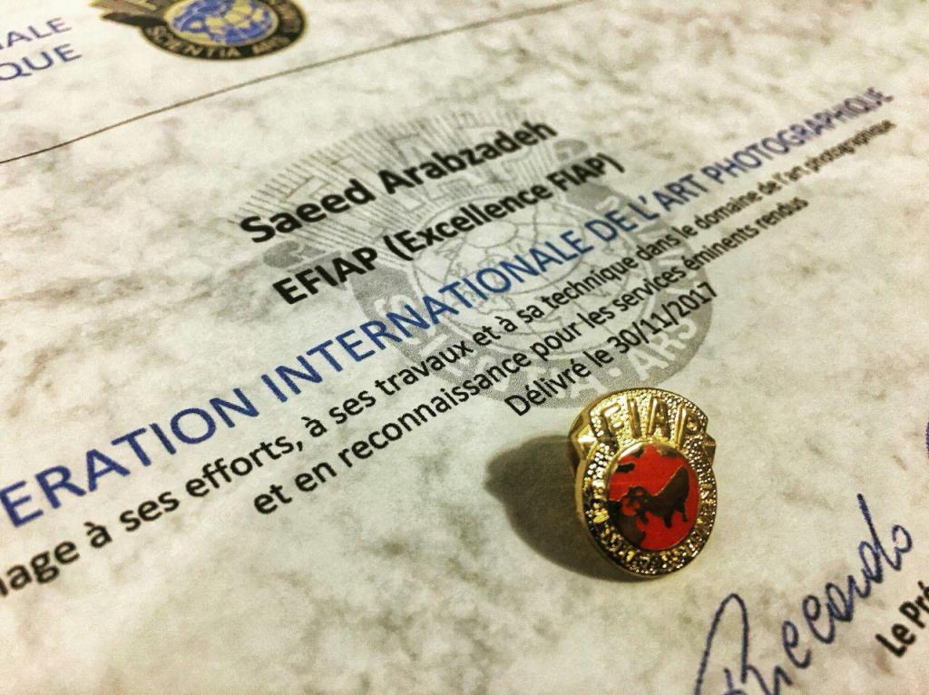 فیاپ به عکاس بوشهری عنوان هنرمند ممتاز اعطا کرد