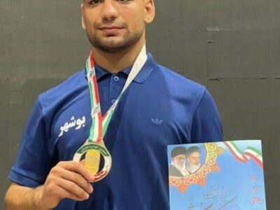 قهرمانی کشتی گیر بوشهری در مسابقات بسیج کشور + عکس