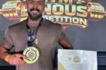 مدال طلای ورزشکار کنگانی در مسابقات بین المللی بدنسازی+عکس