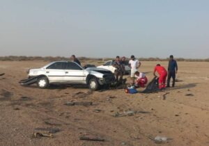 ۵ مصدوم و یک فوتی در تصادف زنجیرهای جاده بوشهر-گناوه + عکس